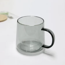 Chine 360ml Colorful Double Wall Glass Mug Coffee Cups Wholesale High Borosilicate 12oz Double Wall Glass Cup fabricant