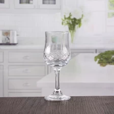 porcelana 4 oz de pequeño grabado cristal vino corto juego de 4 venta por mayor fabricante