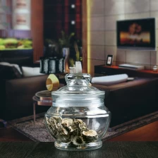 Chine 460 ml de jarres de stockage en verre octogone bon marché avec des couvercles de verre scellés fabricant
