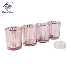 porcelana CD017 Nueva Moda Logotipo Personalizado Glass Tea Light Candle Holder Proveedor de China fabricante