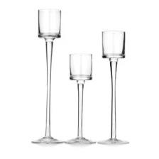 China CD056 Glass Pillar Candle Holders Wholesale manufacturer