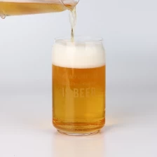 중국 Can Shaped Glass Cup Drinking Glasses Set 16oz Beer Can Glass Tumbler 제조업체