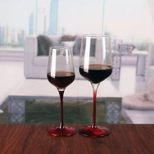 China Cheap goblets crystal wine glasses red stem wine glasses wholesale manufacturer