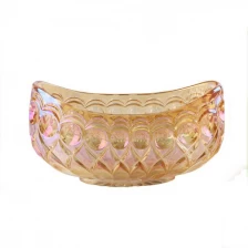 porcelana China electrochapa oro vidrio fruta tazón proveedor fabricante