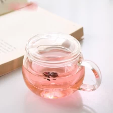 Cina Cina tazze di tè di vetro con manico in fabbrica, fornitore di tazze di tè trasparente produttore