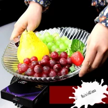 Китай Китай стеклянный поднос дитель круглый стеклянный поставщик тарелка с фруктами производителя