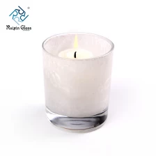 China China white glass candlestick factory and supplier manufacturer