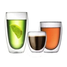 Çin Çift duvarlı cam bardak, çift cidarlı kahve gözlük, çift duvar cam çay bardak manufactuere üretici firma