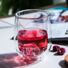 China Dubbelwandige beker wijnglas dubbele wand theekop fabrikant