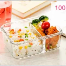 porcelana Alta calidad claro vidrio cajas de comida con proveedor de tapa fabricante