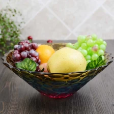China Glass fruit bowl set,glass plate and glass fruit bowls wholesale manufacturer