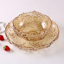 porcelana Alto grado plato de cristal de la fruta del ciruelo cubo de la fruta al por mayor fabricante