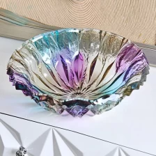porcelana Vidrio de alta calidad plato de fruta hermoso ambiente recipiente de vidrio fabricante