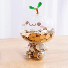 China OEM creative fashion cute animal shaped glass money jar wholesale manufacturer