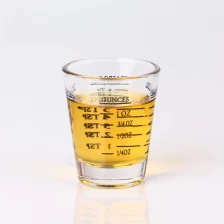 China Shot Glasses Glass Amazon Hot Selling 1.5 Ounce Tequila Printing Shot Glass With Heavy Base fabricante