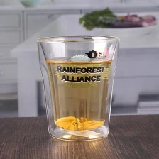 China Wholesale 9 oz home goods double layer cup double wall glasses with logo manufacturer