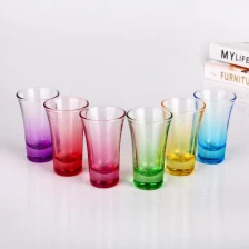 China wholesale high quality set of 6 piece 2oz sublimation shot glass with gradient color manufacturer