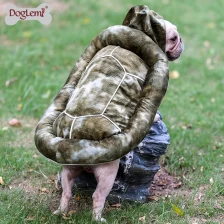 China 2 in One Functional Pet Costume Clothes Dog Winter Donut Bed Turtle Design Coat and Bedding manufacturer