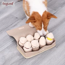 porcelana Doglemi IQ Puzzle Huevos Perro Juego de juguete Snuffufe Training Huevos Caja de ciegos Juguetes para Mascotas fabricante