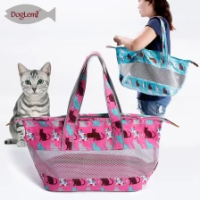 中国 小猫图案宠物外出帆布简袋 制造商