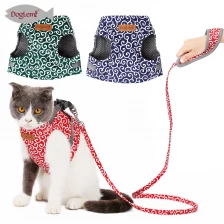 China Flower Design Cat Harness Set manufacturer