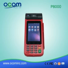 China (POS-P8000) Terminal Handheld do andróide POS do pagamento móvel do leitor de código de barras da impressora fabricante