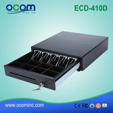 الصين ECD410D Small Black Metal Cash Box for POS System الصانع