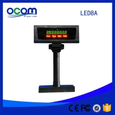 China Gray black color cheap 7 segment led digital number display led pole customer display for pos manufacturer