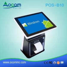 China New 32GB J1900 10" all in one touch screen pos terminal cheap with thermal printer manufacturer