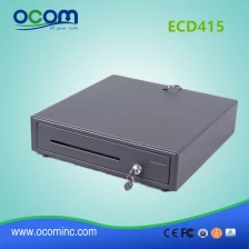 China Nieuw Model ECD415 Elektrisch metaal POS Kassalade 4 of 5 verstelbare fichehouders 8 munthouders fabrikant