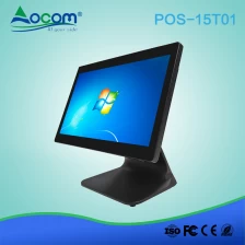 China POS-15T01  Slim design J1900 15" touch all in one windows pos terminal manufacturer