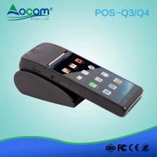 China POS-Q4 3G 4G Android 6.0 mobiele bon afdrukken handheld wifi bluetooth POS fabrikant