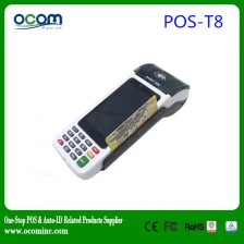 China POS-T8 cheap android mobile wireless pos terminal with printer sim card manufacturer