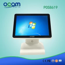 China POS8619 15 "berühren Sie alle in einem PC Cash Register POS Terminal mit Dual Screen optional Hersteller