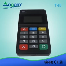 الصين T45 تسجيل النقدية الدفع بواسطة الهاتف النقال مصغرة محطة MSR NFC المحمولة الصانع