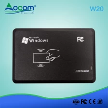 porcelana W20 ISO14443 ISO15693 Protocolo USB Mini lector de tarjetas RFID inteligente y grabador fabricante