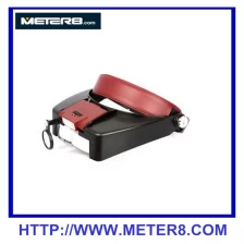 China MG81007-A Cabeça Lupa com armação de plástico e Luz, LED Magnifier, Free Hand Magnifier fabricante