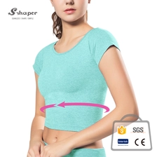 China Ladies Elastic Yoga Shirt Supplier manufacturer