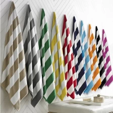 China 100 cotton stripe printed beach towel manufacturer