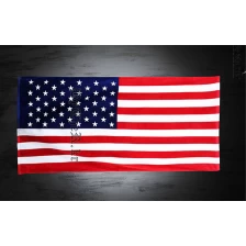 Китай Американский флаг пляжное полотенце производителя