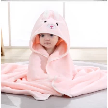 China Flannel Animal Microfiber Baby Bath Towel Hooded Beach Towel Kids Newborn Blanket fabricante