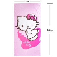 China hello kitty beach towel manufacturer