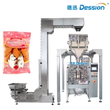 China 2017 automatic biscuit packaging machine with high precision weigher multi head packing machine manufacturer