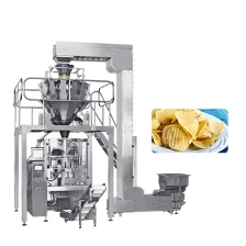 China Automatic vertical snack packing machine for packing potato chips with nitrogen device manufacturer