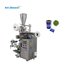 China Automatic small tea bag filter paper tea sachet pouch packing machine with tag and string fabrikant