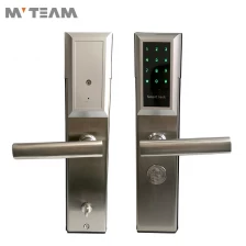 China Card Door Lock Key Card Password Code Hotel Smart Door Lock High Security with 5 Tongues Lock Mortise manufacturer
