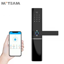 China Remote SMS APP WiFi Bluetooth Phone Control Smart Lock Keyless Card Code Fingerprint Door Lock For Home, Office, Hotel, Airbnb, Villa manufacturer