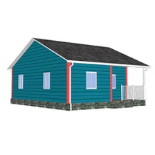 China Heya-2B07-B Small Cute Prefab House Hot Selling 2 Bed Nice Design And Low Cost Prefab House manufacturer