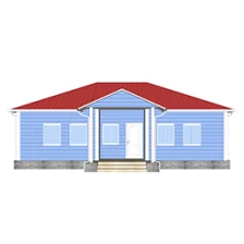 China Heya-3S03 China 3 bedroom foamed cement low cost stronger prefabricated homes manufacturer