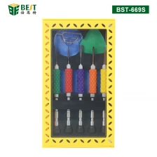 China BEST-669S 12 in 1 Precision Magnetic Screwdriver Set Pry Spudger tools Kit For computers laptops cell phone repair manufacturer